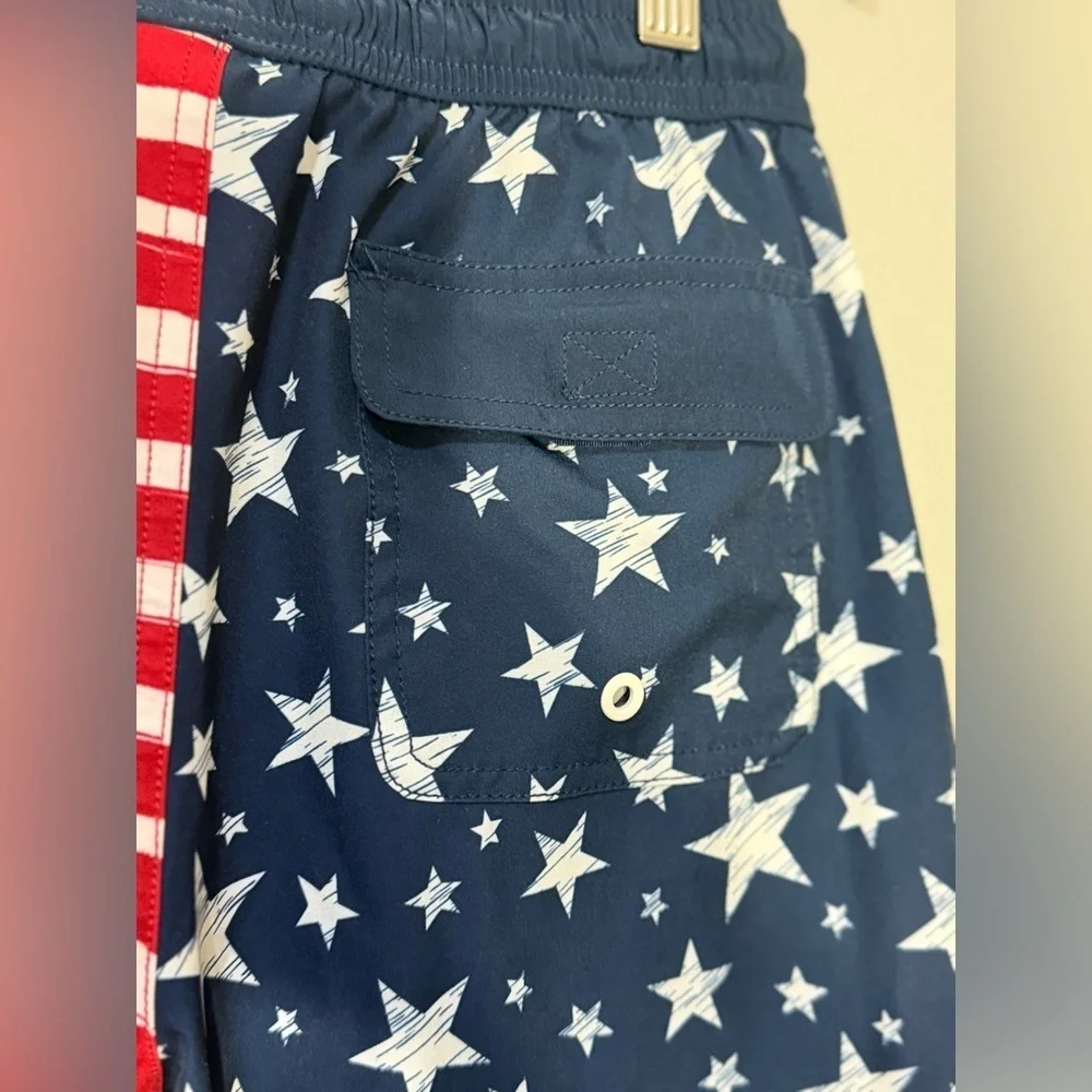 Patriotic Kids Shorts Red White & Blue Stars & Stripes Summer Outfit Size XL